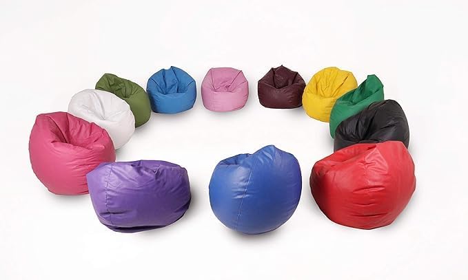LUXURY LUXE كرسي bean bag الفاخر - مقعد مخملي أسود، كبير جداً ناعم ومريح، داخلي/خارجي، خفيف الوزن مع كرات حرارية، شكل قطرة، PVC ممتاز، مثالي للبالغين - 85x85x110 سم (أزرق) - Image 5
